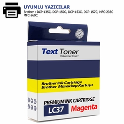 Brother LC37-LC970M Muadil Kartuş, Kırmızı - Brother
