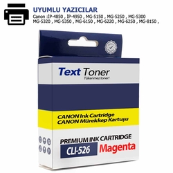 Canon CLI-526M Muadil Kartuş, Kırmızı - Canon