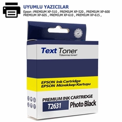 Epson T2631-C13T26314012 Muadil Kartuş, Foto Siyah - Epson
