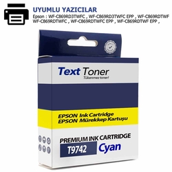 Epson T9742-C13T974200 Muadil Kartuş, Mavi - Epson