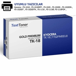 Kyocera TK-18 | 1T02FM0EU0 Muadil Toner, Siyah - Kyocera