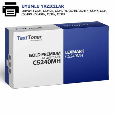 LEXMARK C5240MH-C524 Muadil Toner, Kırmızı - 1