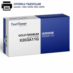 LEXMARK X203A11G-X203 Muadil Toner, Siyah - LEXMARK