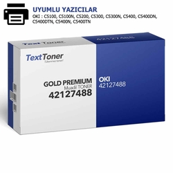 OKI 42127488-C5100 Muadil Toner, Sarı - OKI