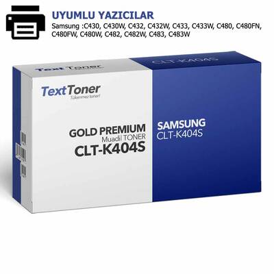 Samsung CLT-K404S Muadil Toner, Siyah - 1